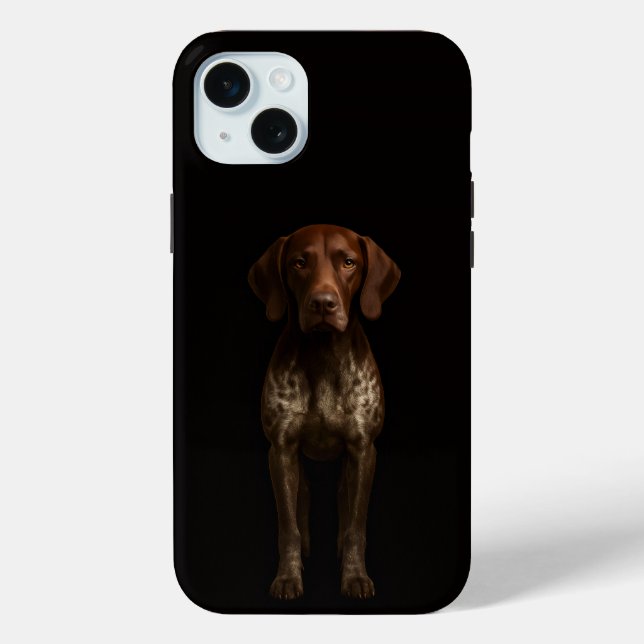 Black 4 Luxe, German Pointer Dog iPhone 15 Plus Case-Mate iPhone Case (Back)