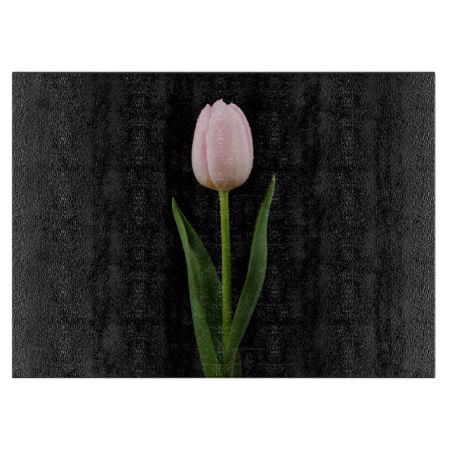 Black 4 Luxe Glass board Blush Pink Tulip (Front)