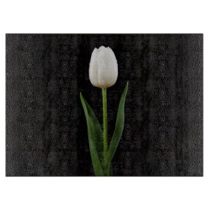 Black 4 Luxe Glass board Pearl White Tulip