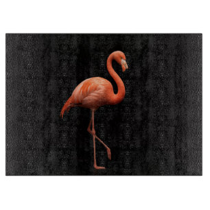 Black 4 Luxe Glass board Pink Flamingo
