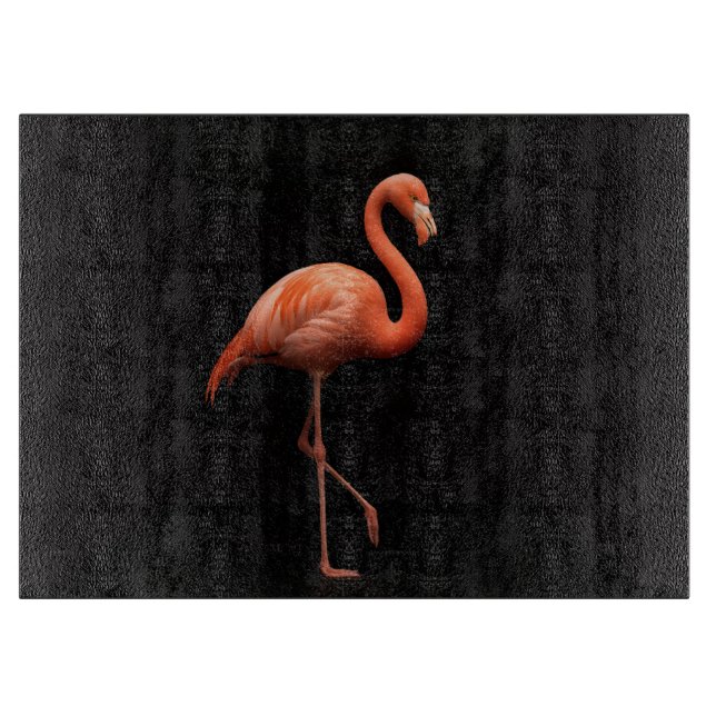 Black 4 Luxe Glass board Pink Flamingo (Front)