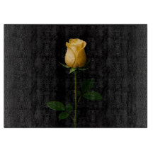 Black 4 Luxe Glass board Sunlit Yellow Rose