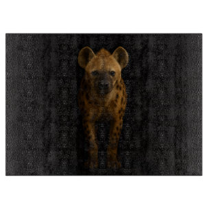Black 4 Luxe Glass board Wild Spotted Hyena