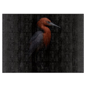 Black 4 Luxe Glass cutting board Reddish Egret