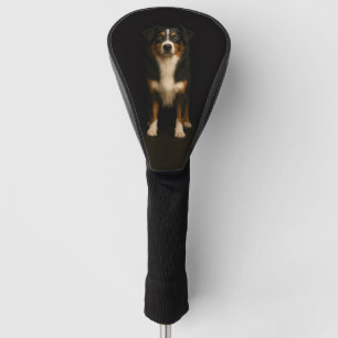 Black 4 Luxe Golf Driver Cover, Aussie Shepherd Head Cover