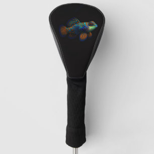 Black 4 Luxe Golf Driver Cover, Dragonet Mandarin Golf Head Cover
