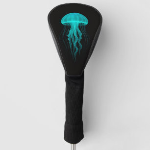 Black 4 Luxe Golf Driver Cover, Green Jellyfish Head Cover
