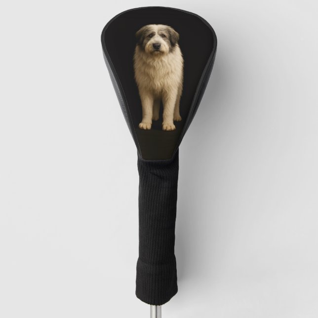 Black 4 Luxe Golf Driver Cover, Mioritic Shepherd Golf Head Cover (Front)