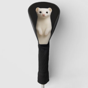 Black 4 Luxe Golf Driver Cover, Stylish Ermine Head Cover