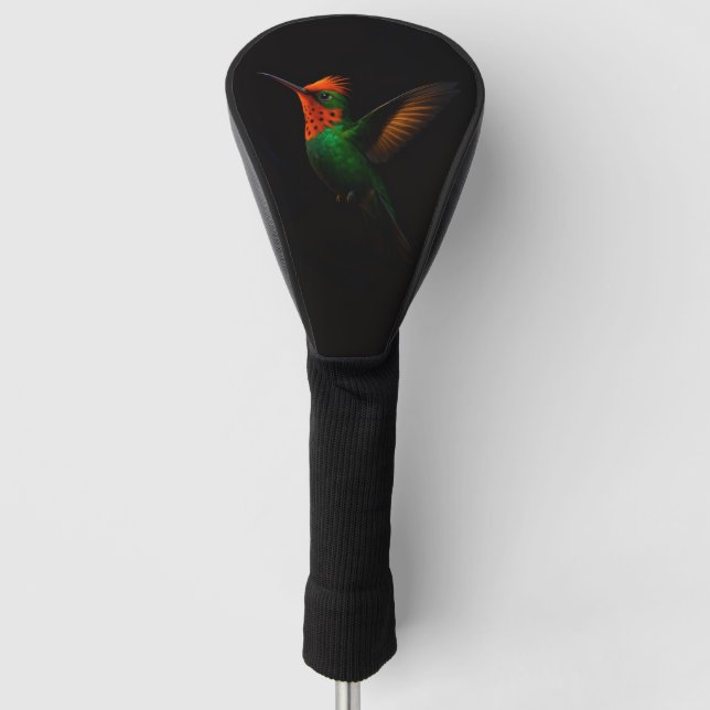 Black 4 Luxe Golf Driver Cover, Tufted Coquette Head Cover (Front)