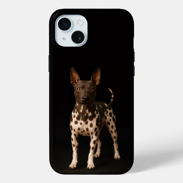 Black 4 Luxe, Hairless Terrier iPhone 15 Plus Case-Mate iPhone Case (Back)