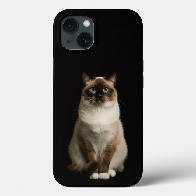 Black 4 Luxe iPhone 13, Birmanese Cat Case-Mate iPhone Case (Back)