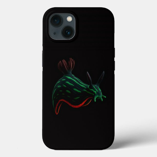 Black 4 Luxe iPhone 13 Case, Neon Green Sea Slug Case-Mate iPhone Case (Back)