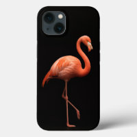 Black 4 Luxe iPhone 13 Case, Pink Flamingo