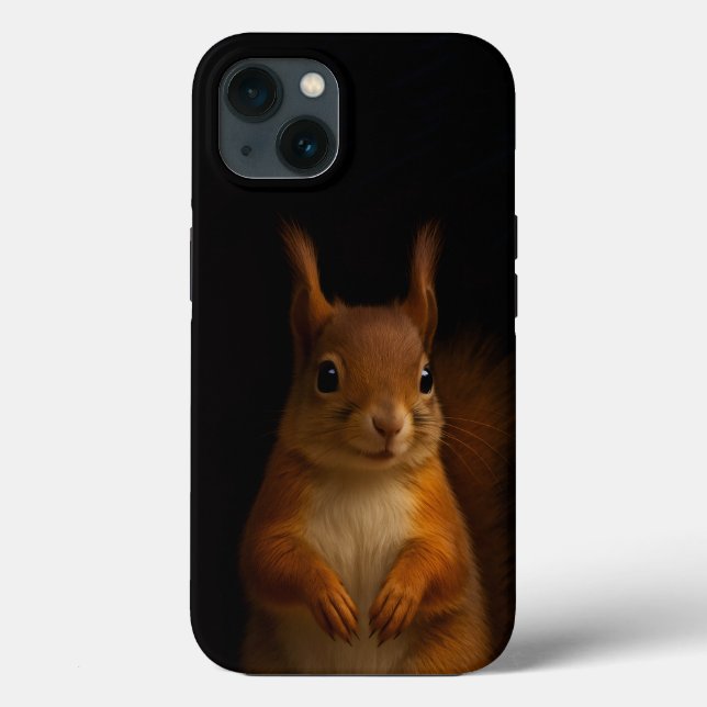 Black 4 Luxe iPhone 13 Case, Red Squirrel Case-Mate iPhone Case (Back)