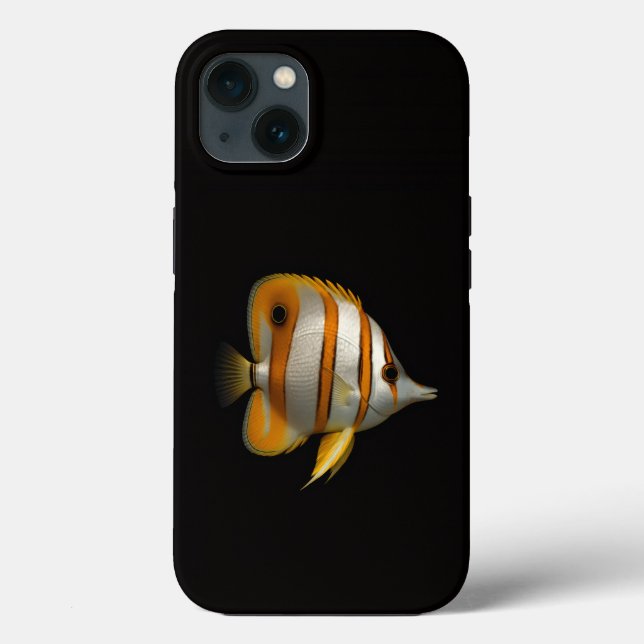 Black 4 Luxe iPhone 13 case, Reef Butterflyfish Case-Mate iPhone Case (Back)