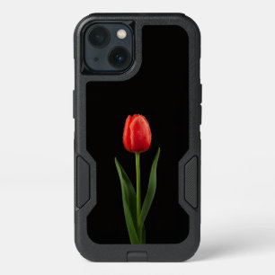 Black 4 Luxe  iPhone 13 Case, Ruby Red Tulip