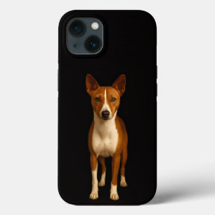 Black 4 Luxe iPhone 13, Classy Basenji Dog iPhone 13 Case