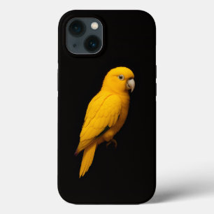 Black 4 Luxe iPhone 13, Golden Parakeet iPhone 13 Case