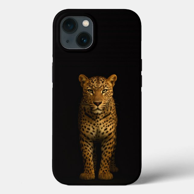 Black 4 Luxe iPhone 13, Majestic Leopard Case-Mate iPhone Case (Back)