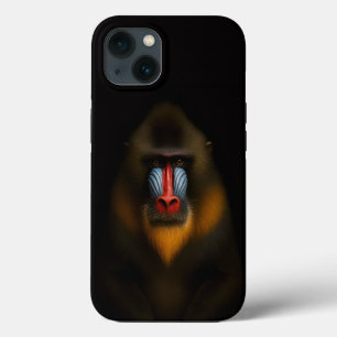 Black 4 Luxe iPhone 13, Mandrill Monkey iPhone 13 Case