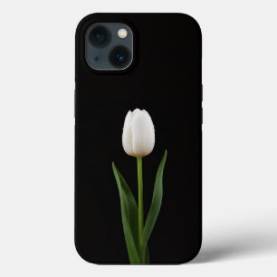 Black 4 Luxe iPhone 13, Pearl White Tulip iPhone 13 Case