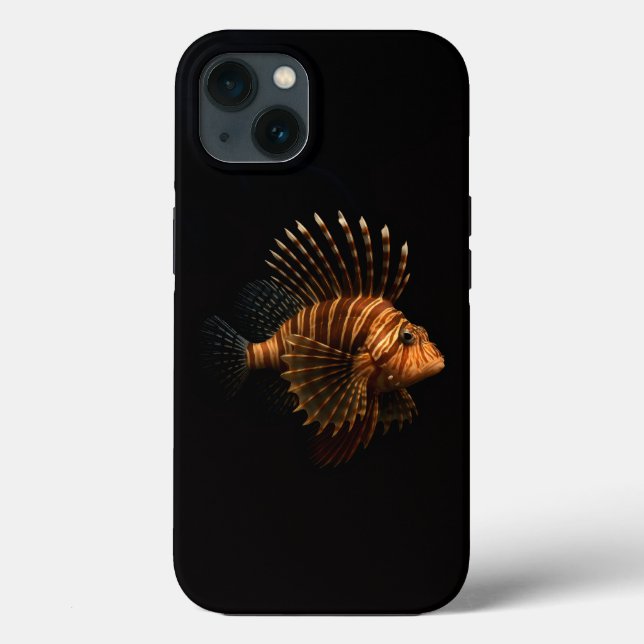 Black 4 Luxe iPhone 13, Red Lionfish Case-Mate iPhone Case (Back)