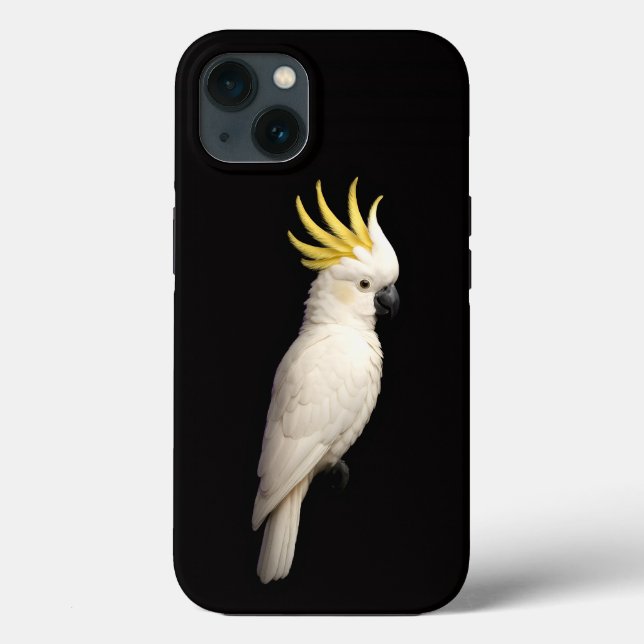 Black 4 Luxe iPhone 13, Sulphur Crested Cockatoo Case-Mate iPhone Case (Back)