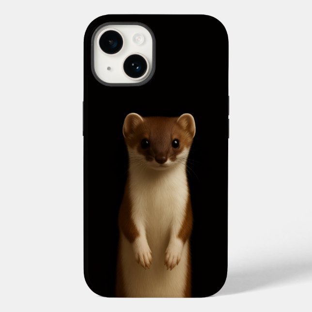 Black 4 Luxe iPhone 14 Case, Elegant Weasel Case-Mate iPhone Case (Back)