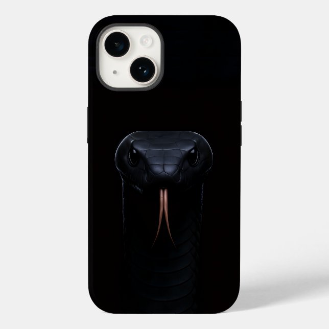 Black 4 Luxe iPhone 14 Case-Mate, Black Mamba Case-Mate iPhone Case (Back)