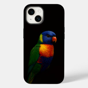 Black 4 Luxe iPhone 14 Case-Mate, Lorikeet Parrot Case-Mate iPhone 14 Case