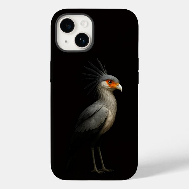 Black 4 Luxe iPhone 14 Case-Mate, Secretarybird Case-Mate iPhone Case (Back)