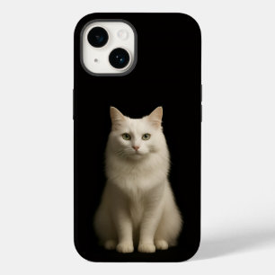 Black 4 Luxe iPhone 14 Case, Turkish Angora Cat Case-Mate iPhone 14 Case
