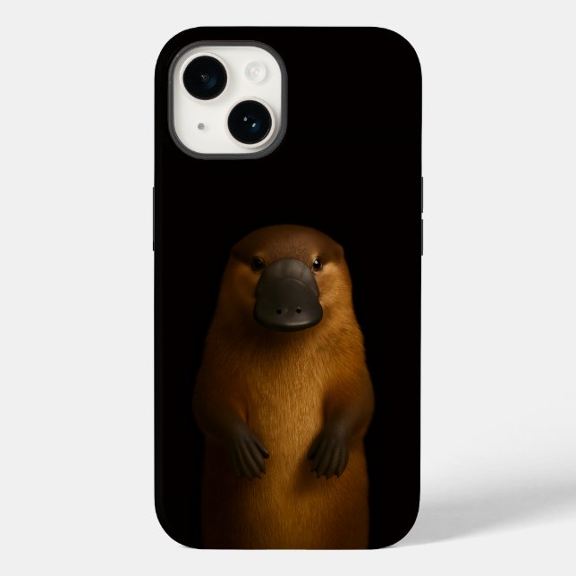 Black 4 Luxe iPhone 14 Mate, Elegant Platypus Case-Mate iPhone Case (Back)