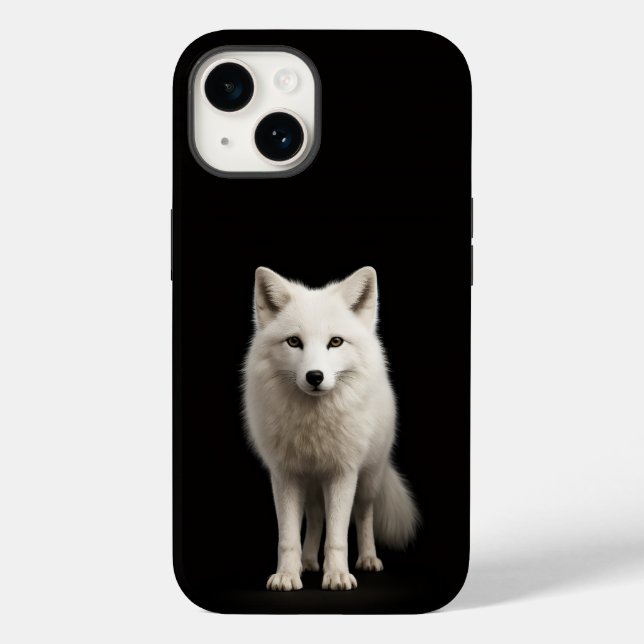 Black 4 Luxe iPhone 14 Mate, Ivory Arctic Fox Case-Mate iPhone Case (Back)