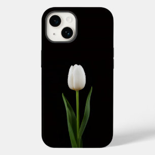 Black 4 Luxe iPhone 14 Mate, Pearl White Tulip Case-Mate iPhone 14 Case