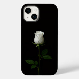 Black 4 Luxe iPhone 14 Mate, Pure White Rose Case-Mate iPhone 14 Case