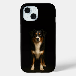 Black 4 Luxe iPhone 15 Case, Aussie Shepherd iPhone 15 Case