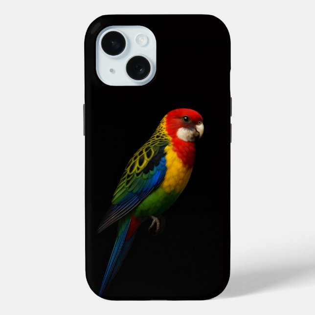Black 4 Luxe iPhone 15 Case-Mate, Eastern Rosella Case-Mate iPhone Case (Back)
