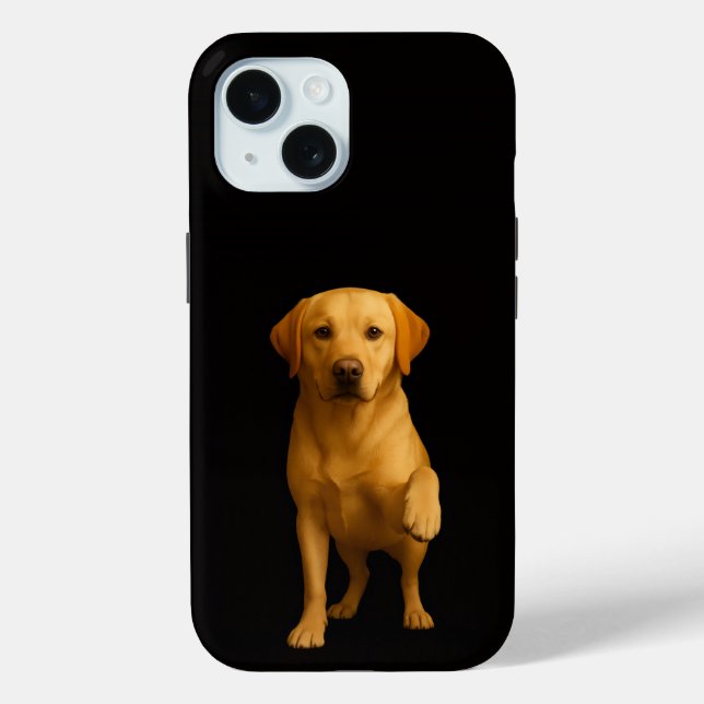 Black 4 Luxe iPhone 15 Case, Tender Labrador Case-Mate iPhone Case (Back)