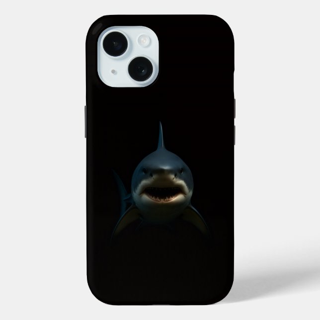 Black 4 Luxe iPhone 15 Mate, Great White Shark Case-Mate iPhone Case (Back)