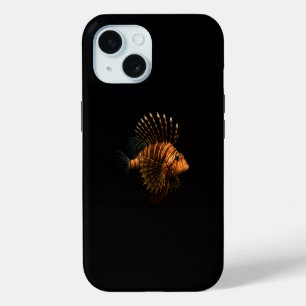 Black 4 Luxe iPhone 15 Mate, Red Lionfish Case
