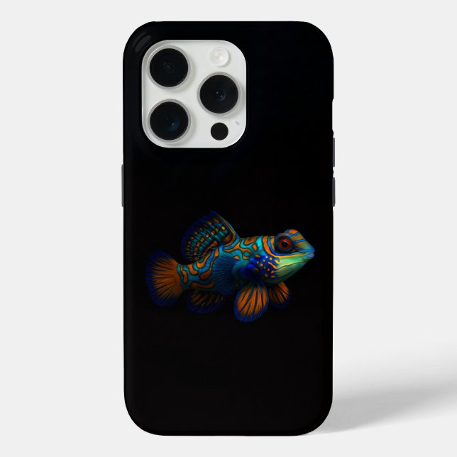 Black 4 Luxe iPhone 15 Pro Mate, Dragonet Mandarin Case-Mate iPhone Case (Back)
