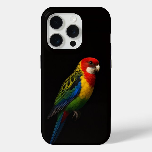 Black 4 Luxe iPhone 15 Pro Mate, Eastern Rosella Case-Mate iPhone Case (Back)
