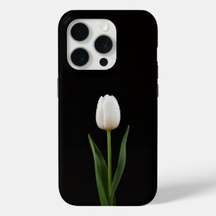 Black 4 Luxe iPhone 15 Pro Mate Pearl White Tulip Case