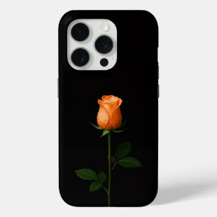 Black 4 Luxe iPhone 15 Pro Mate Sunset Orange Rose Case