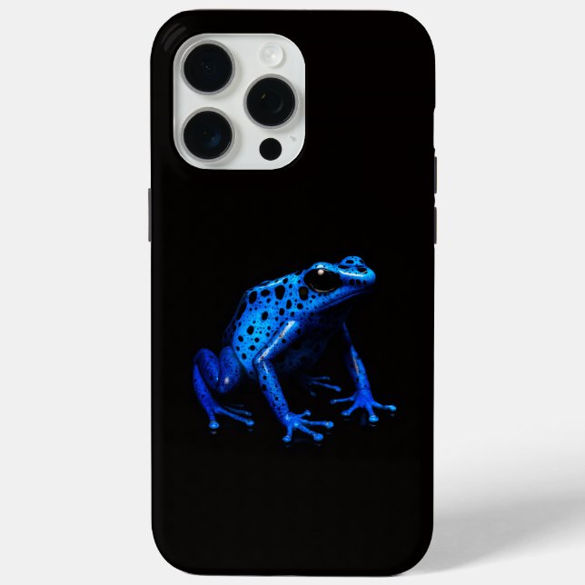 Black 4 Luxe iPhone 15 Pro Max, Blue Frog Case-Mate iPhone Case (Back)