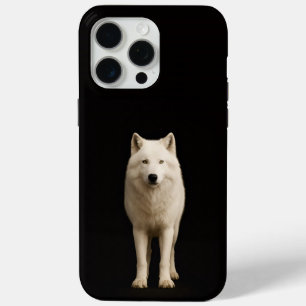 Black 4 Luxe iPhone 15 Pro Max, Ivory Arctic Wolf Max Case