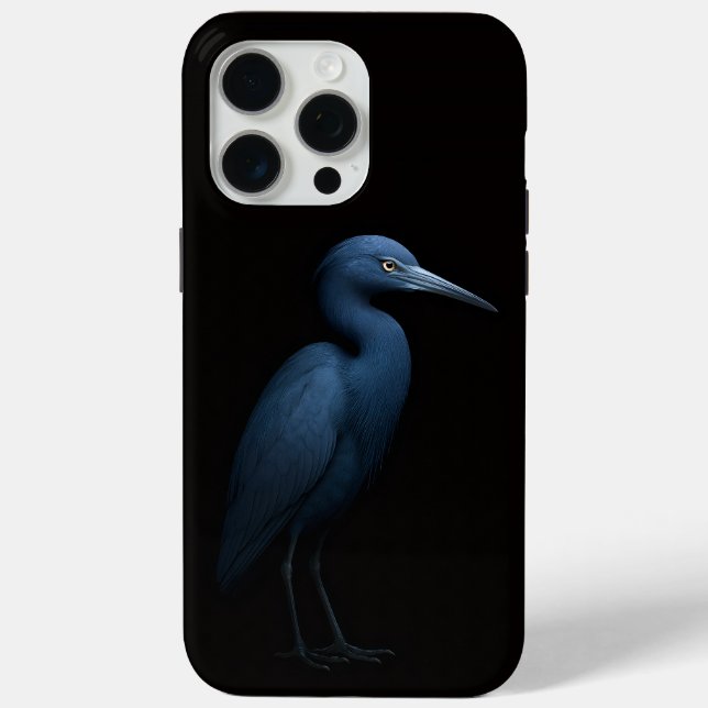 Black 4 Luxe iPhone 15 Pro Max, Little Blue Heron Case-Mate iPhone Case (Back)