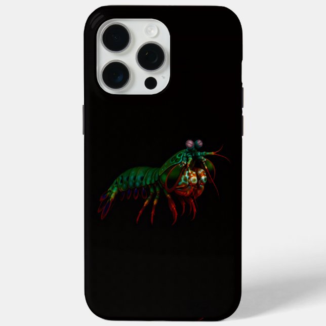 Black 4 Luxe iPhone 15 Pro Max, Mantis Shrimp Case-Mate iPhone Case (Back)